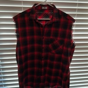 Mens Flannel Tank